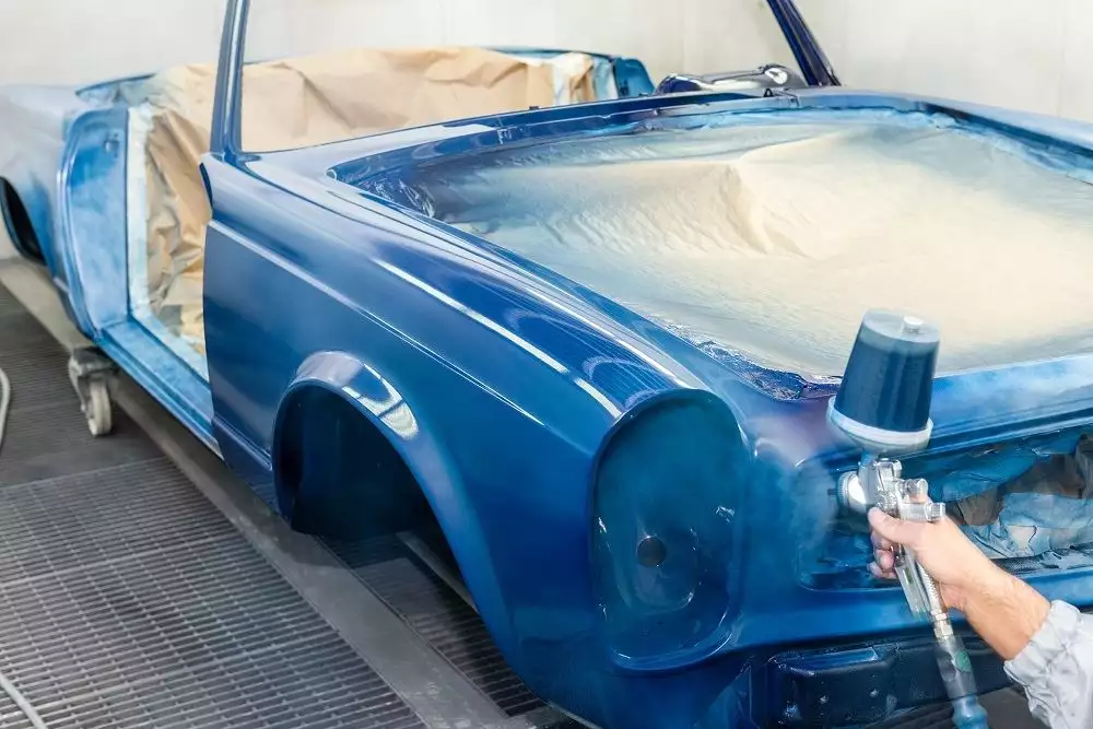 Painting an old car