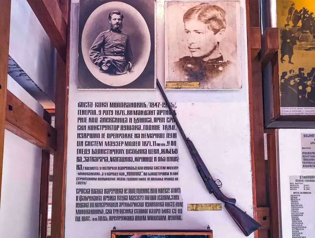 Old Foundry Museum, Mauser-Milovanović Kokinka rifle, image from Instagram, author Zoran Matić, @putnik.namjernik