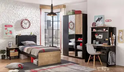 Ideje za uređenje dečije sobe – inspiracija i praktična rešenja sa drvenim i crno-crvenim detaljčićima
