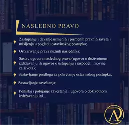 Advokat Stefan Dačević Nasledno pravo