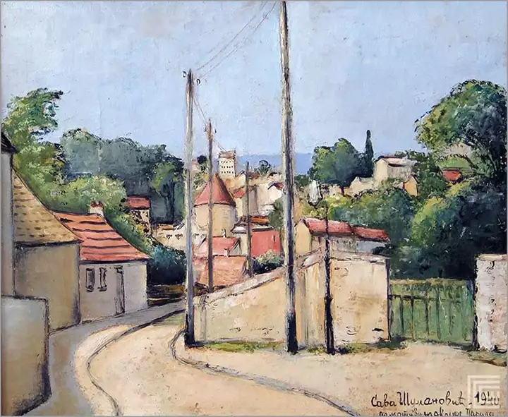 Sava_Šumanović_-_Predgrađe_Pariza,_1940