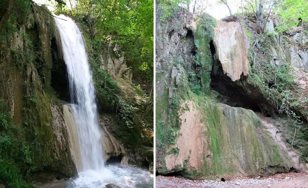 Vodopad Ripaljka u proleće i jesen
